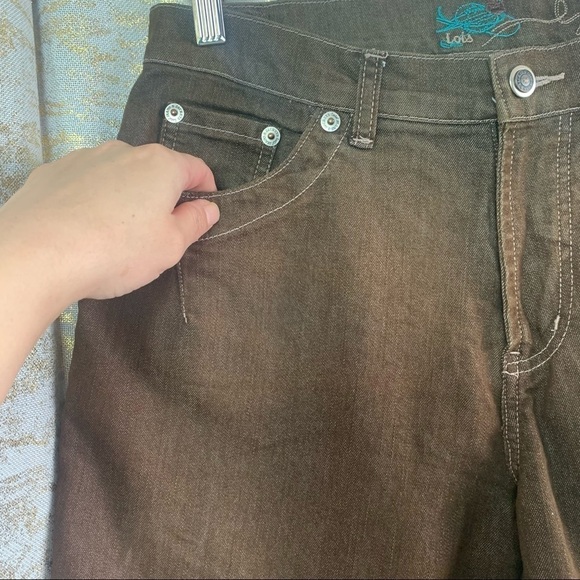 VINTAGE 🧚♀️ Lois Brown Bermuda Women’s Jeans Shorts Size 29 - Picture 3 of 13